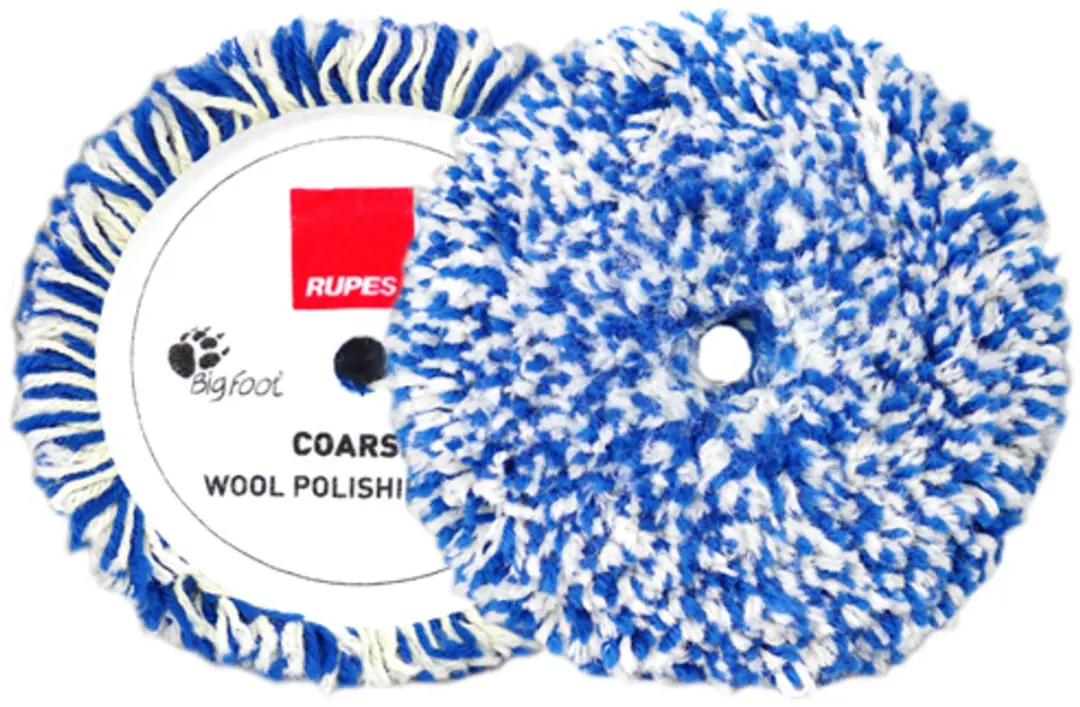 Rupes Twisted Wool Pad Wit/Blauw 165mm