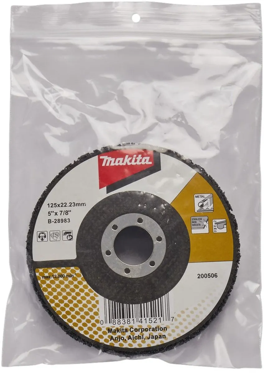 Makita Reinigingsschijf 125mm B-28983 - Metaal/RVS