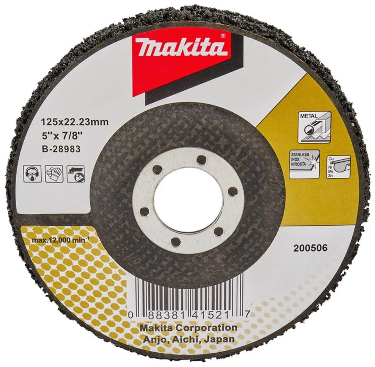 Makita Reinigingsschijf 125mm B-28983 - Metaal/RVS