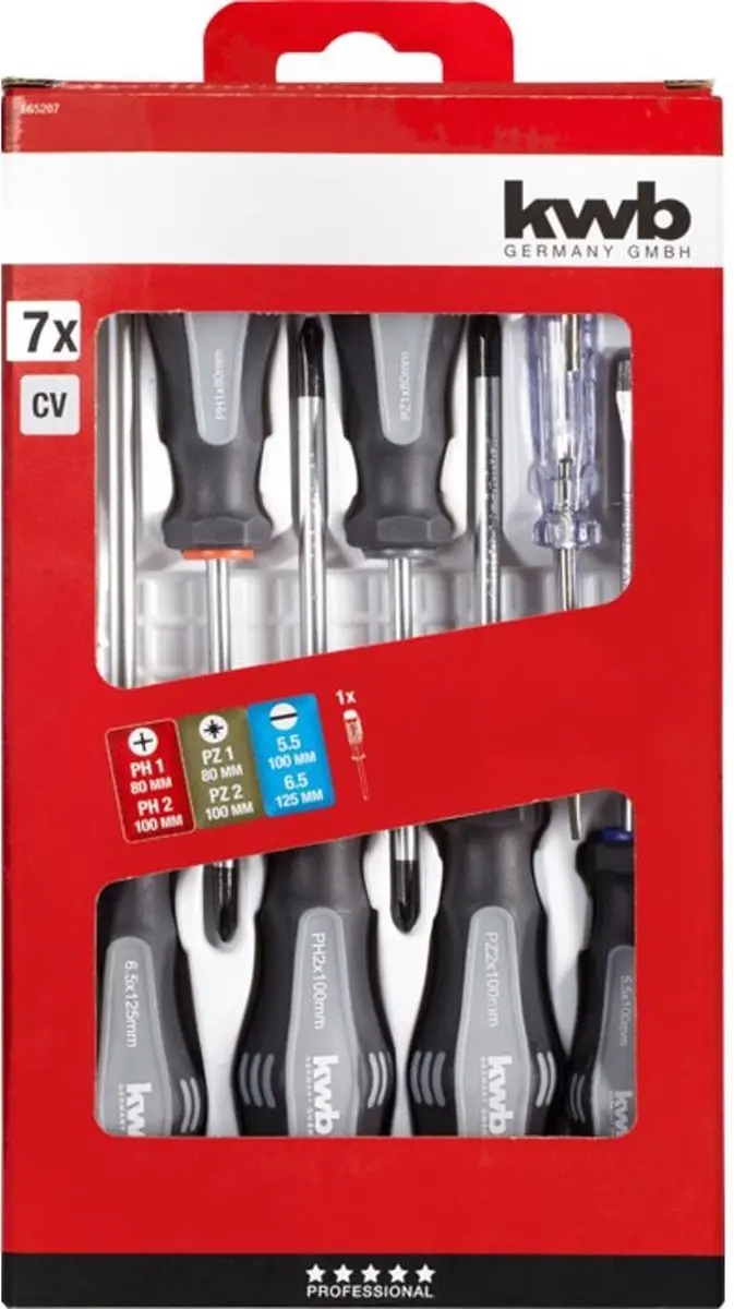 KWB Schroevendraaierset 665207 - 7 Stuks