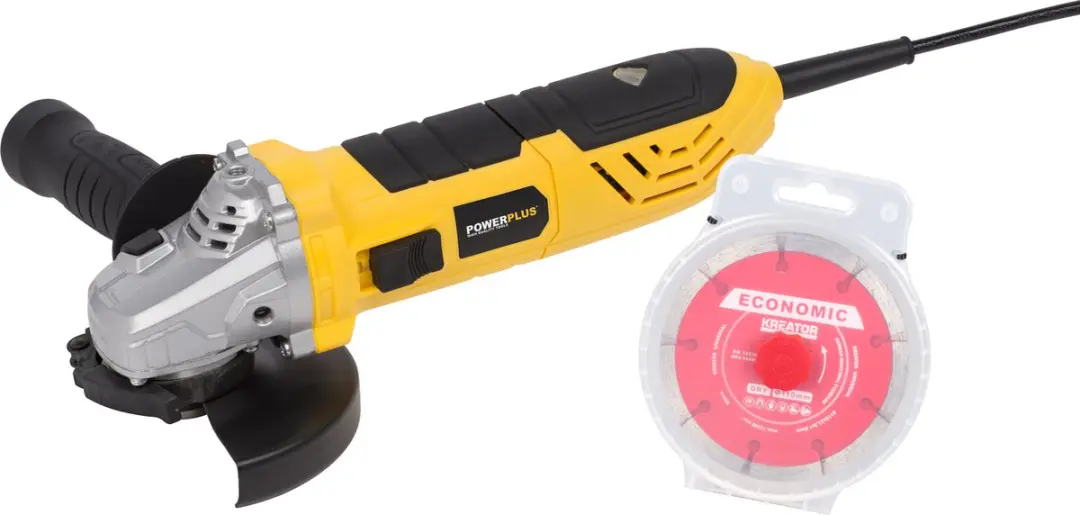 Powerplus POWXAGS1 Haakse Slijper 900W - 115mm + 5x Diamantzaagbladen