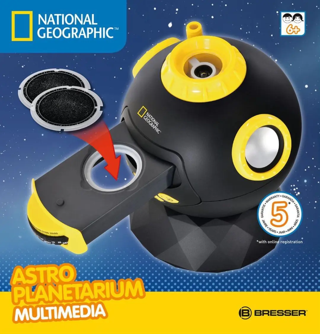 National Geographic Astro-Planetarium Junior 16cm - Zwart/Geel - afbeelding 6 van 6