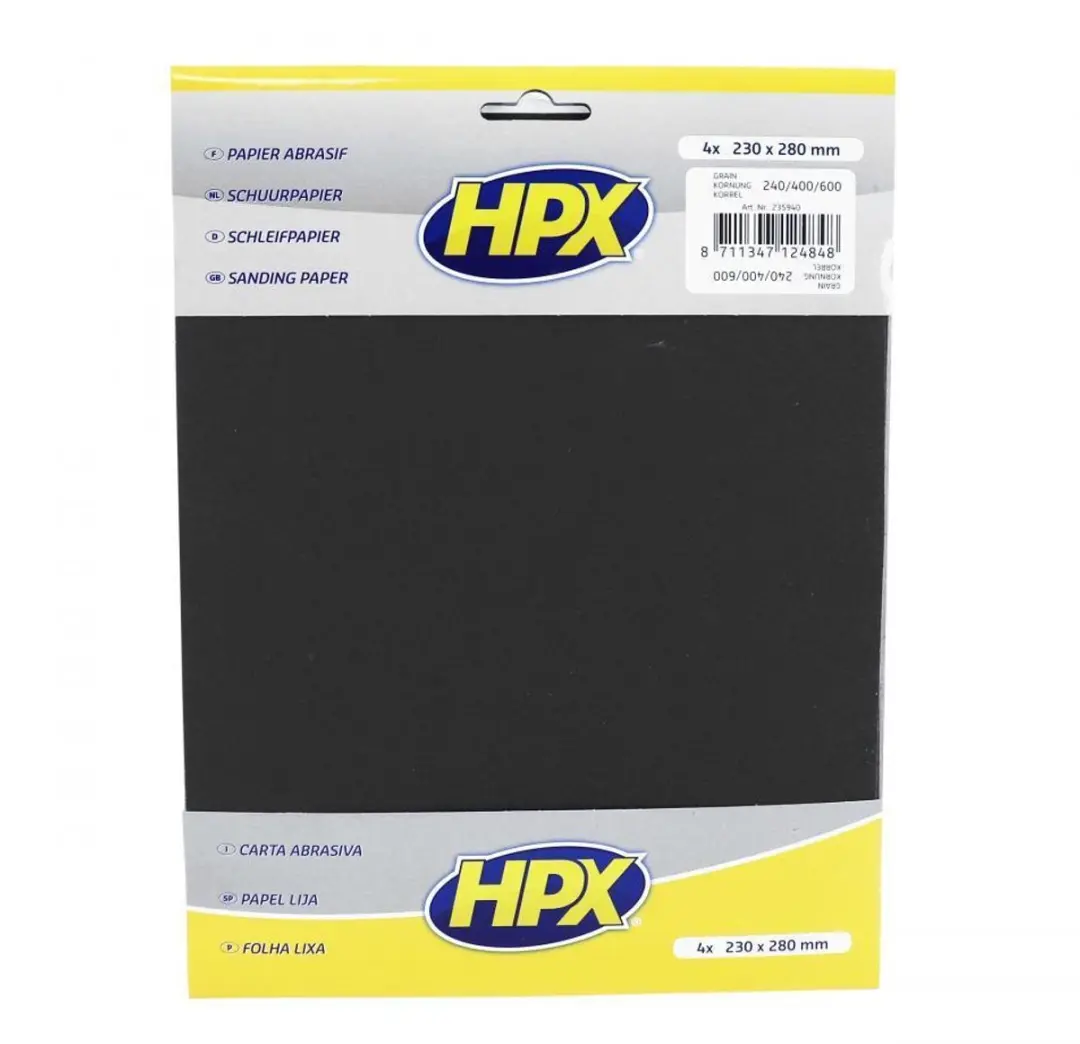 HPX Waterproof Schuurvellen Set P240/P400/P600 - 1 Stuk