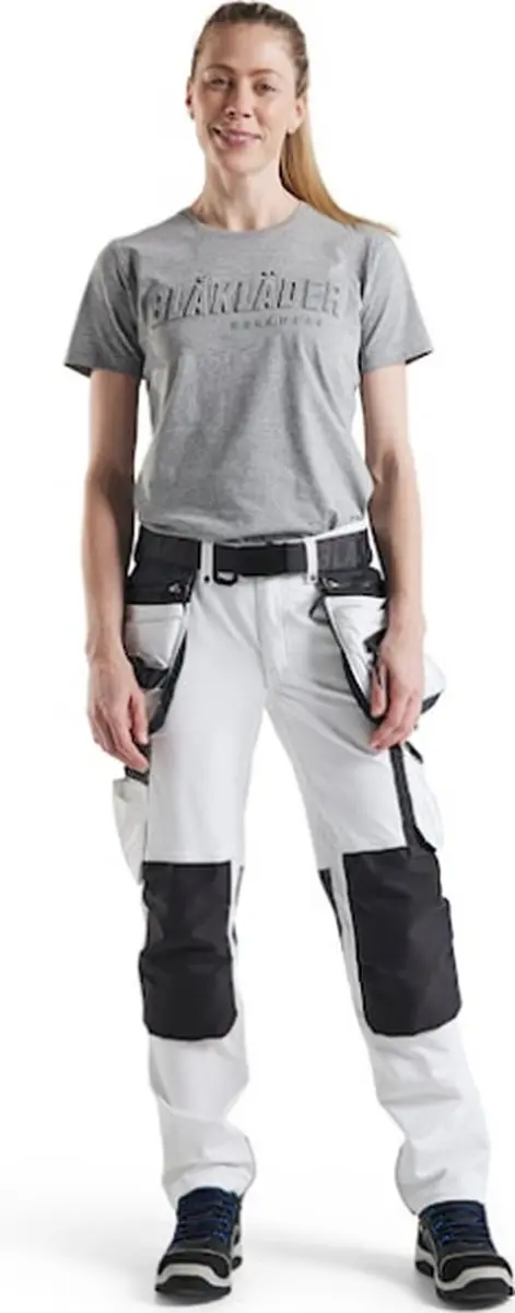 Blåkläder 7179-1645 Schildersbroek Dames - Wit/Donkergrijs