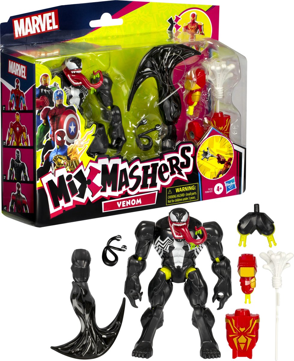 Hasbro Spiderman Venom figuur deluxe Mixmashers speelgoed.