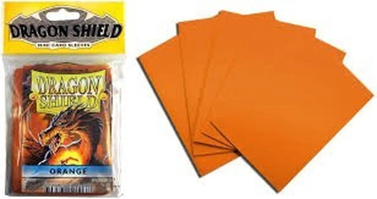 Asmodee Dragon Shield Card Sleeves Japanese/Mini Orange 50 Stuks