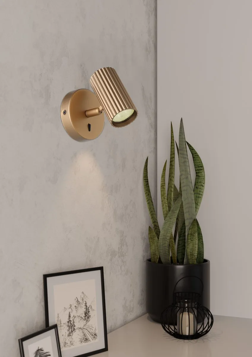 Eglo Portillo Wandlamp GU10 - 5W - Goud - afbeelding 6 van 6