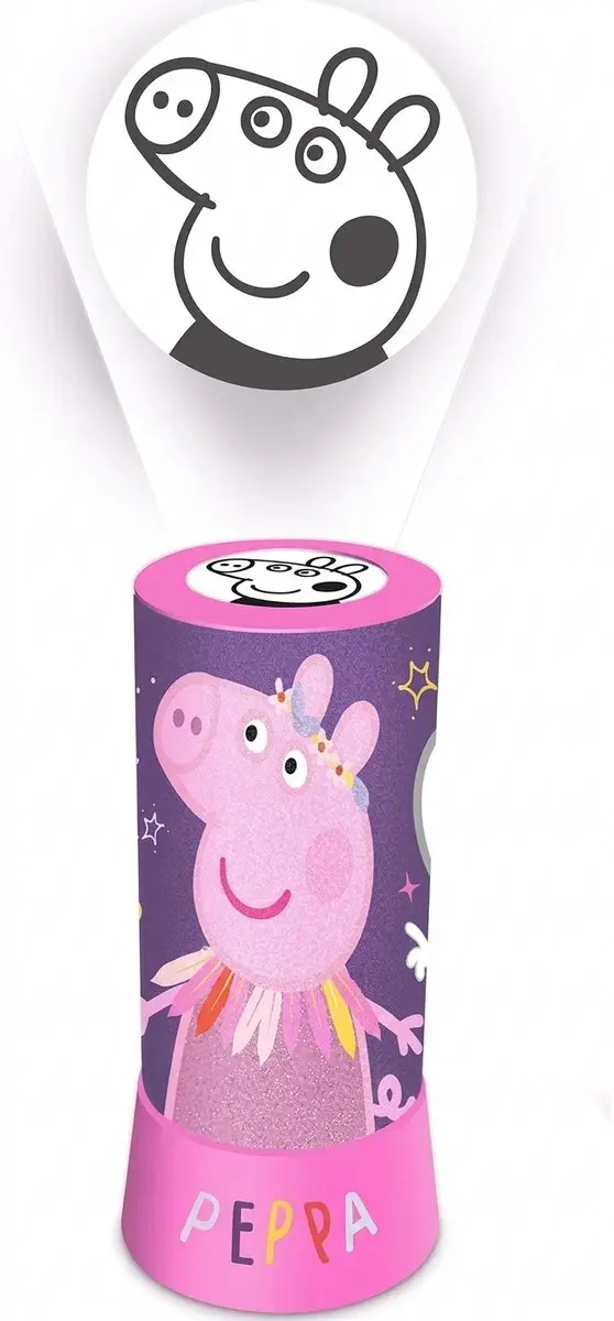Peppa Pig Projector - 9x20cm Paars/Rozig