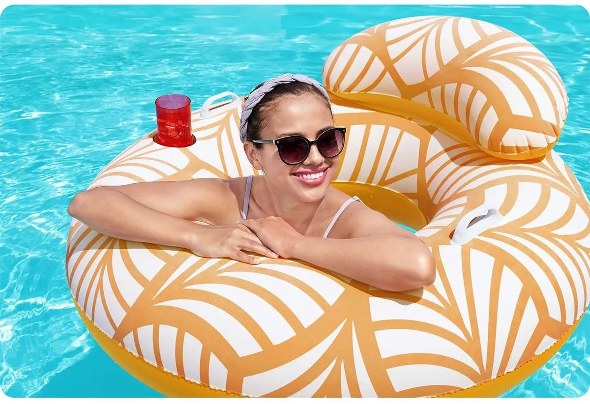 Bestway Comfort Plush Deluxe Zwemband 118cm - Oranje/Wit