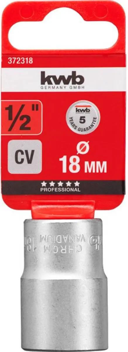 KWB Dop 6-K 1/2" x 18mm - Kleurloos