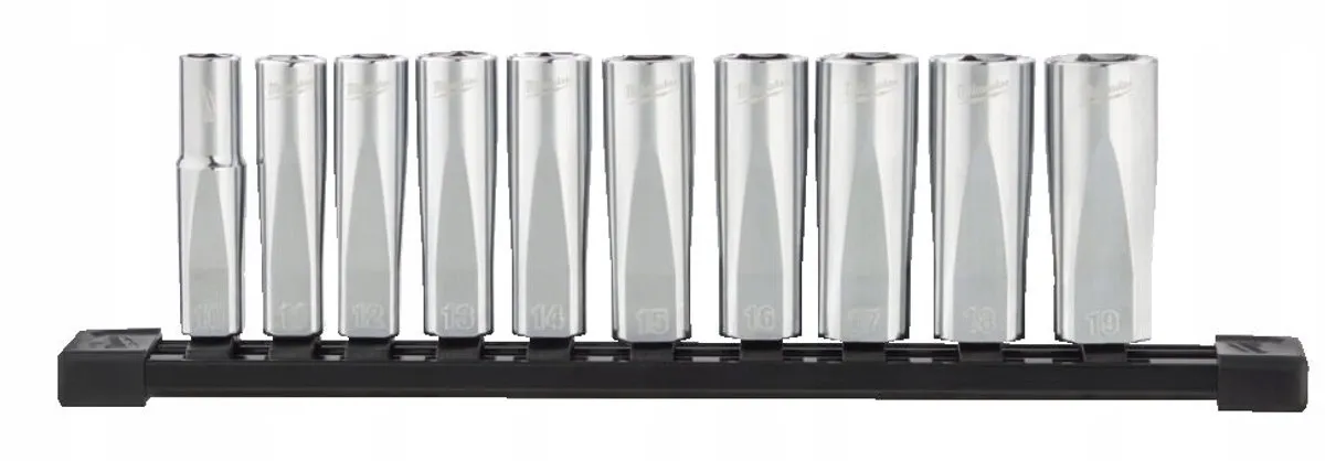 Milwaukee Lange Metrische Doppen 10-19mm - 10 Stuks - afbeelding 2 van 2