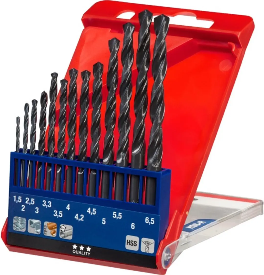 KWB HSS Borenset 1,5-6,5mm - 13-delig - afbeelding 6 van 6