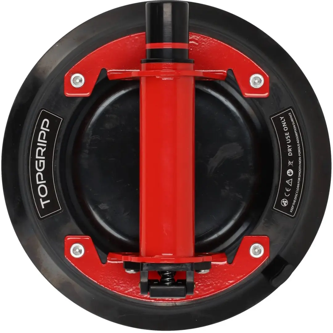 Grabo TOPGRIPP Glas- en Tegeldrager 200mm - 75kg - Zwart/Rood