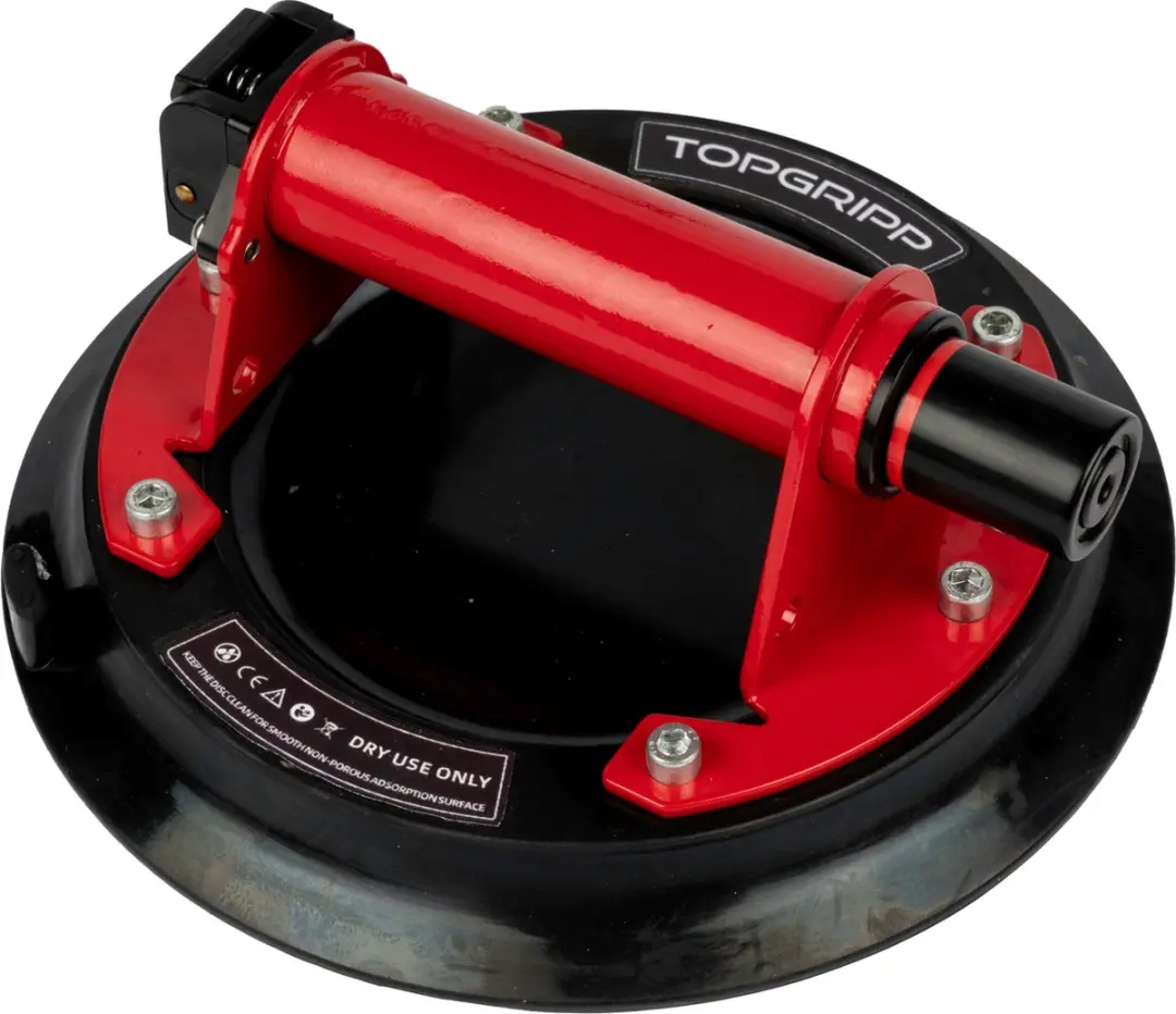 Grabo TOPGRIPP Glas- en Tegeldrager 200mm - 75kg - Zwart/Rood