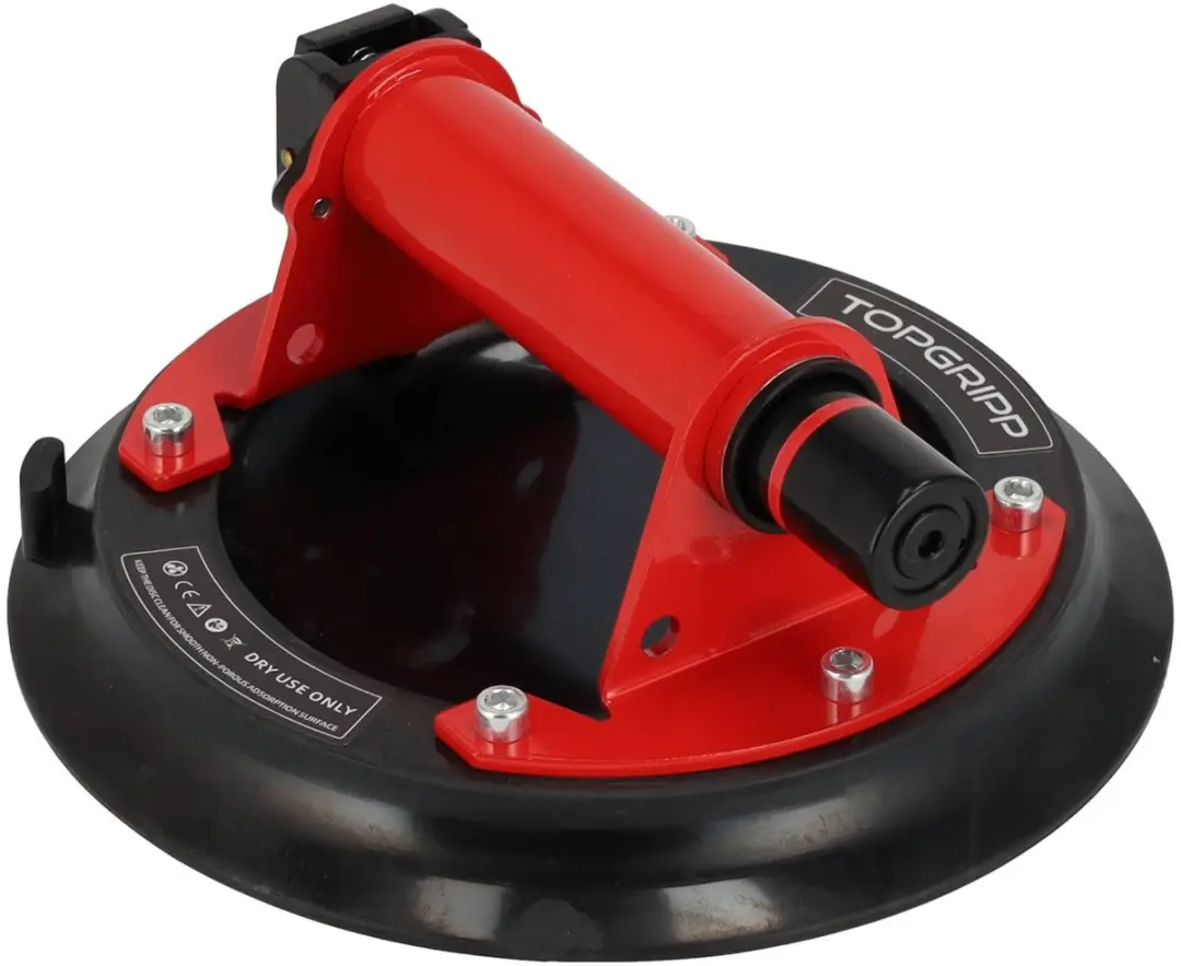Grabo TOPGRIPP Glas- en Tegeldrager 200mm - 75kg - Zwart/Rood - afbeelding 6 van 6