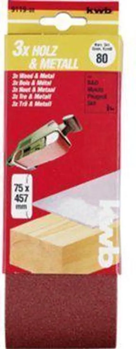 KWB Schuurbanden 75x457 - 3 Stuks - Korrel 150