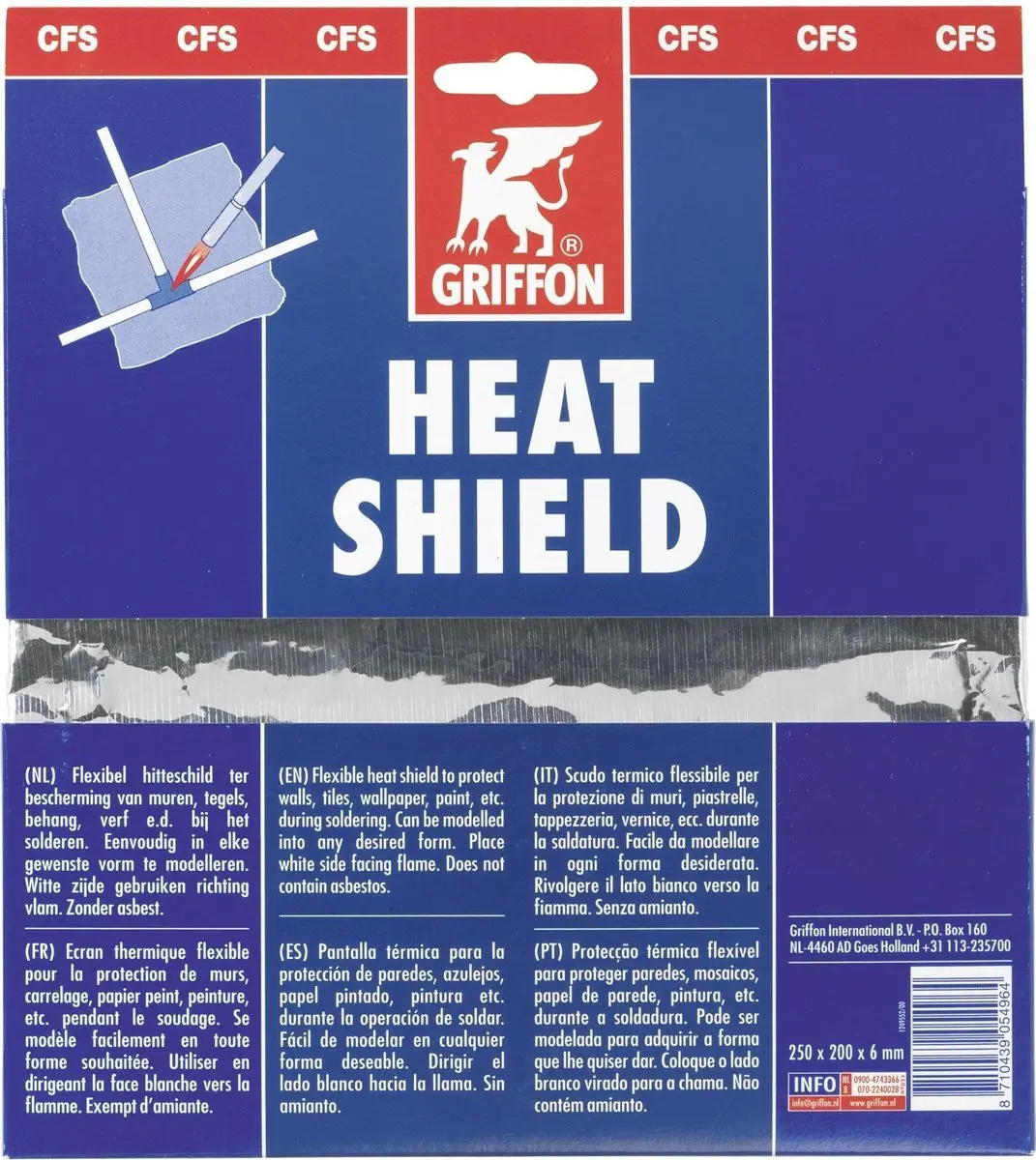 Griffon heat-shield voor solderen