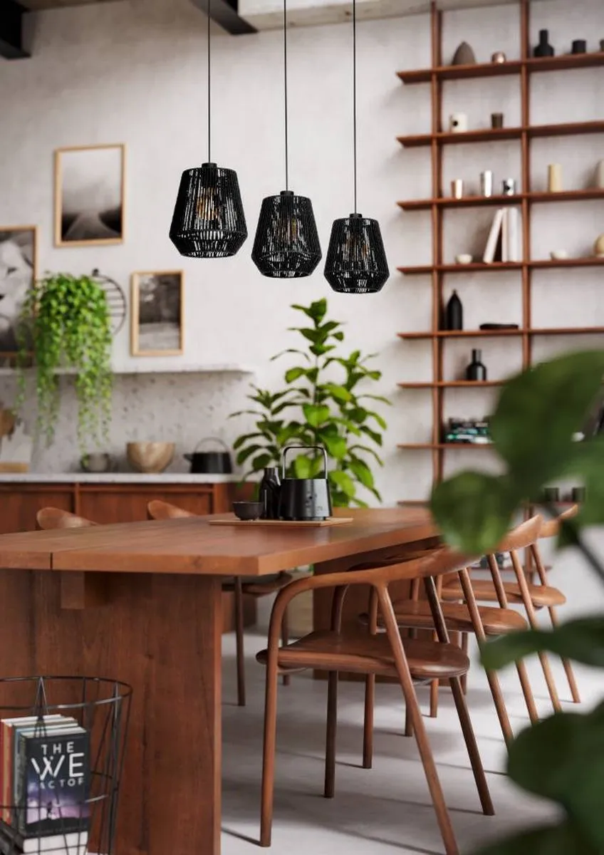 Eglo Persley Hanglamp E27 - 92cm - Zwart