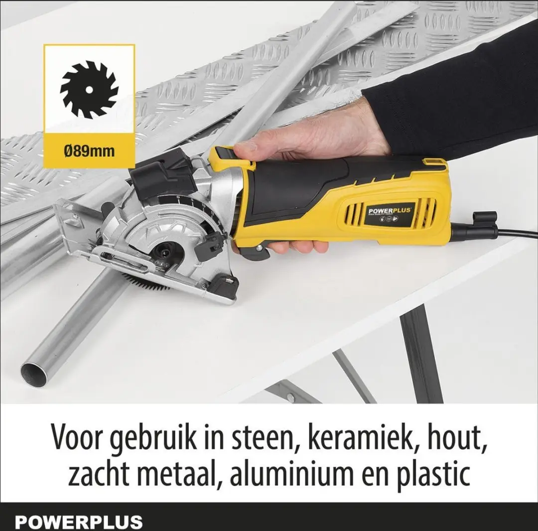 Powerplus POWX1365MB Elektrische Mini Invalzaag 600W - Ø89mm - Laser