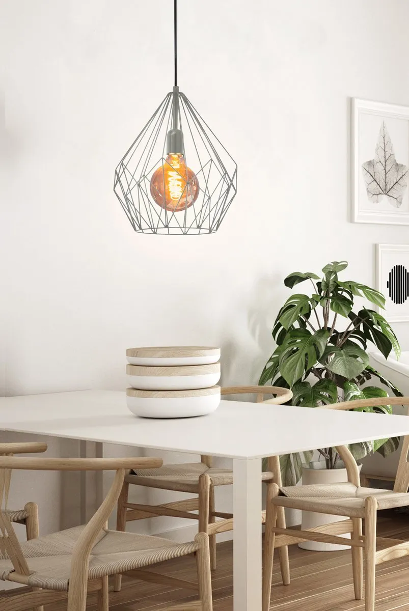 Eglo Carlton Hanglamp E27 - Ø31cm - Mat Grijs - afbeelding 6 van 6