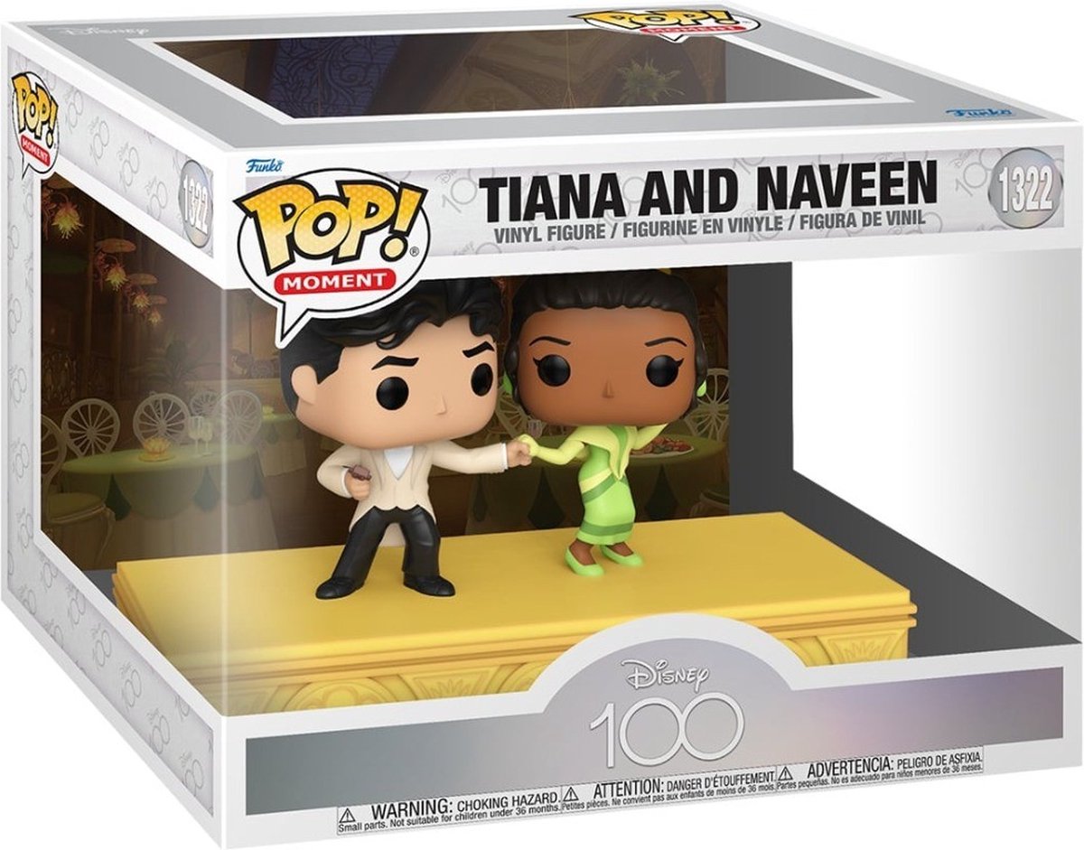 Funko The Princess And The Frog Verzamelfiguur Disney's 100th Anniversary POP Moment! 2-Pack Tiana & Naveen 9 cm Multicolours