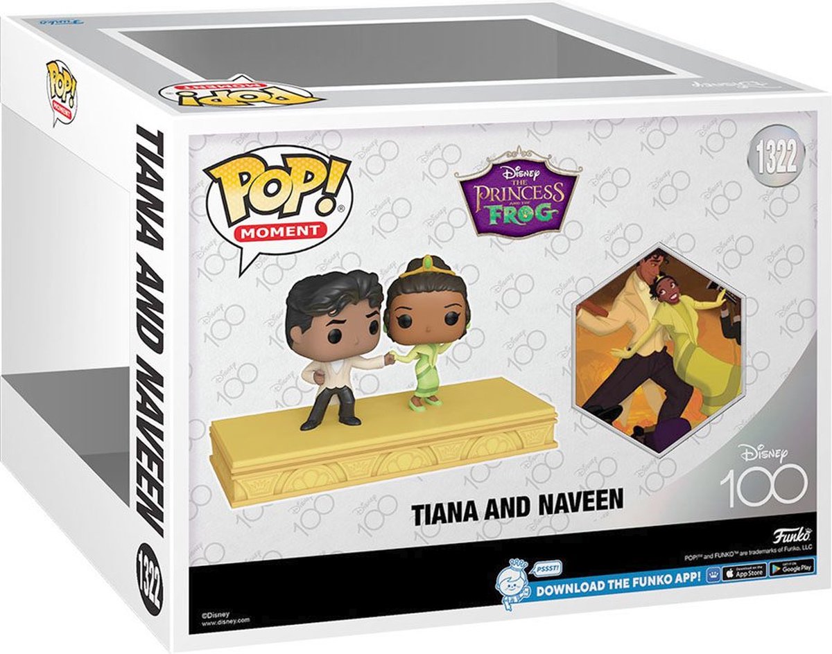 Funko The Princess And The Frog Verzamelfiguur Disney's 100th Anniversary POP Moment! 2-Pack Tiana & Naveen 9 cm Multicolours