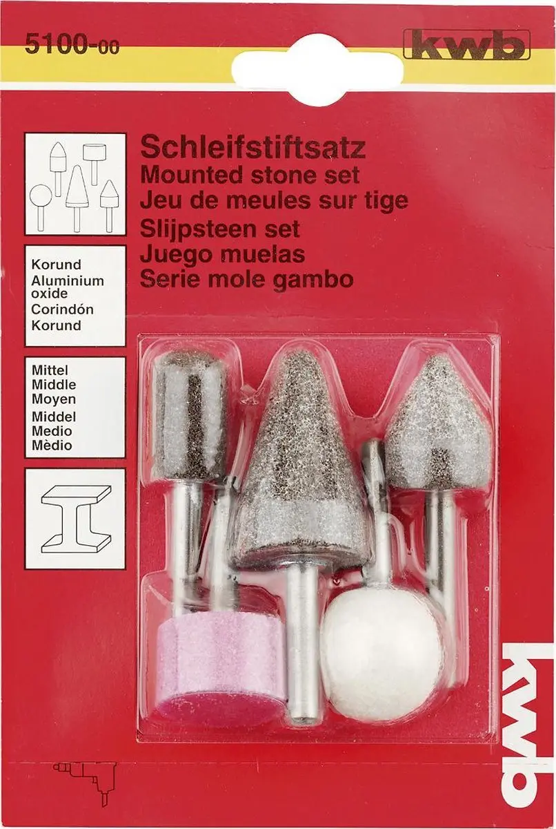 KWB Stiftsteentje 5-delig Set