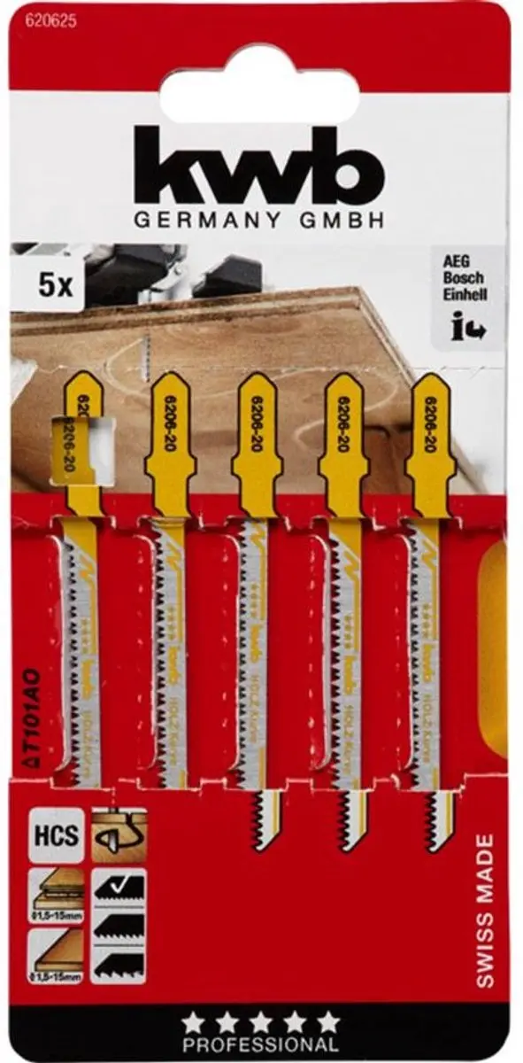 KWB Decoupeerzaagblad HCS 620625 - Metaal - 5 Stuks