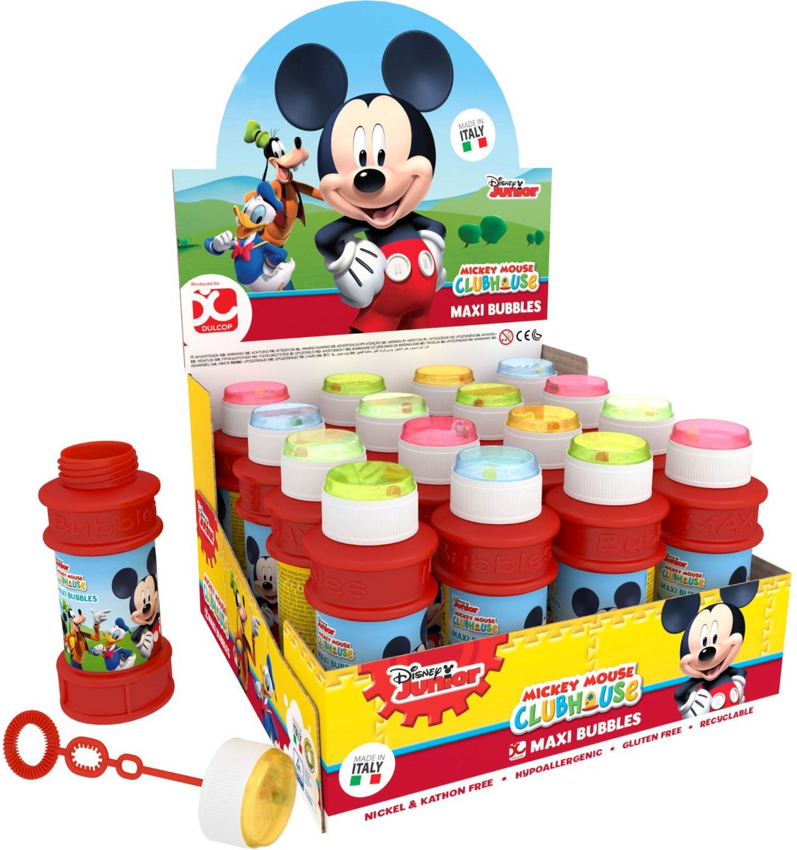 10x Disney Mickey Mouse bellenblaas flesjes met spelletje 175 ml voor kinderen - Uitdeelspeelgoed - Grabbelton speelgoed