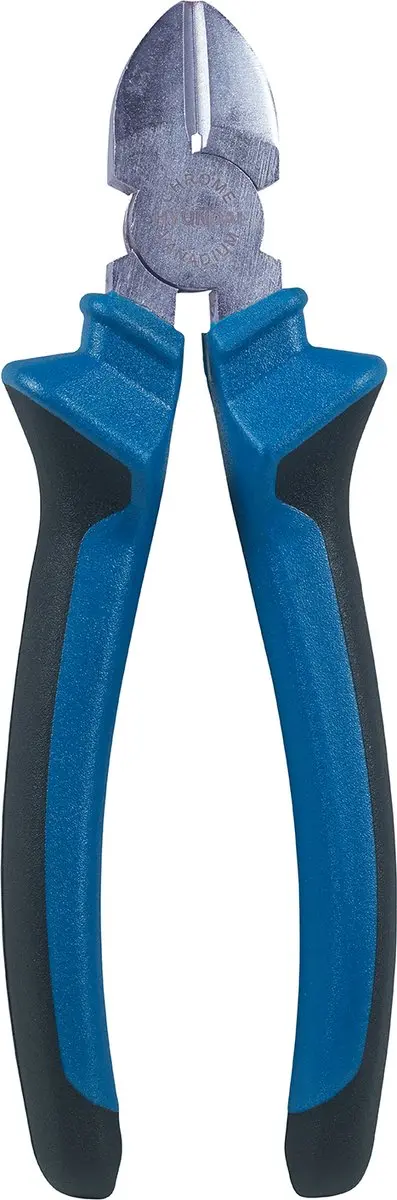 Hyundai Tangenset 3-delig - Punttang, Zijkniptang, Combinatietang - Zilver/Blauw/Zwart