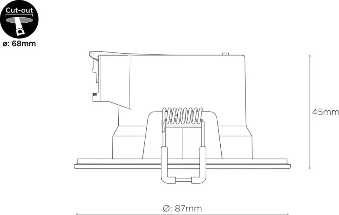 Integral LED Inbouwspot 5.5W 550lm 38° - Wit