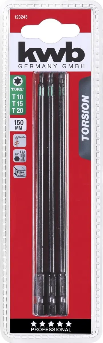 KWB Torx 3-delig 150mm T10