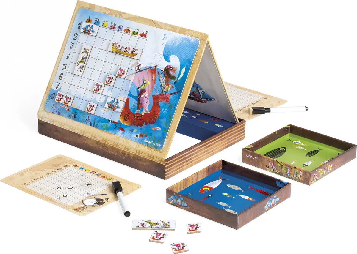 Janod Strategiespel Piraten Slagschip Magnetisch 2835 - 2 Spelers