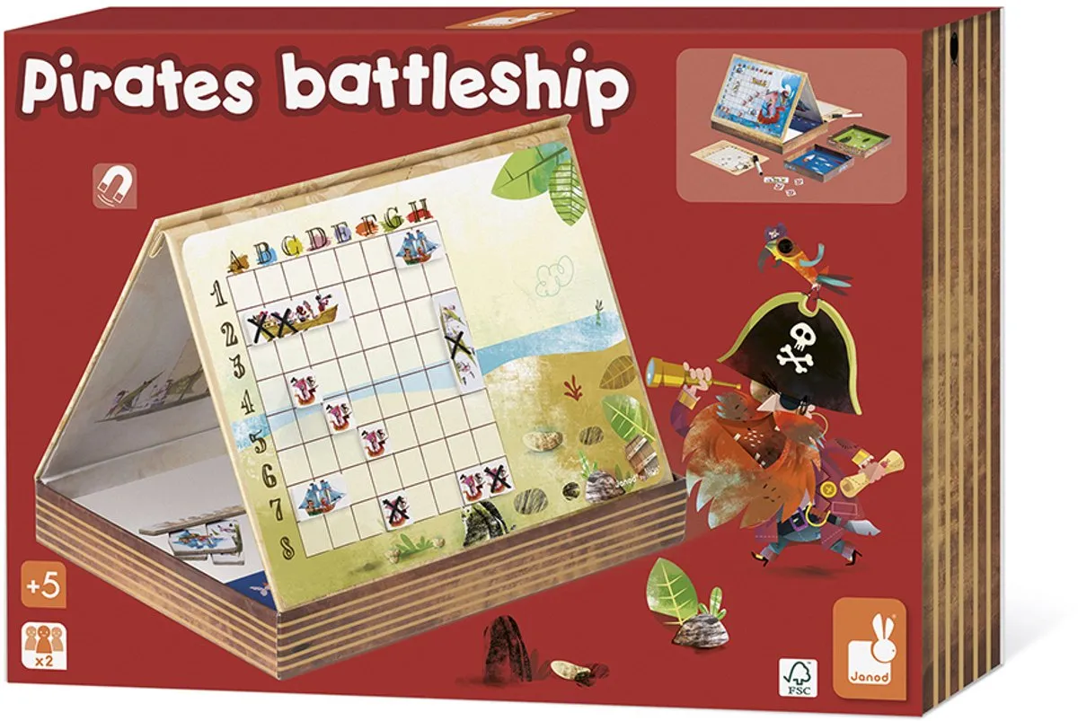 Janod Strategiespel Piraten Slagschip Magnetisch 2835 - 2 Spelers