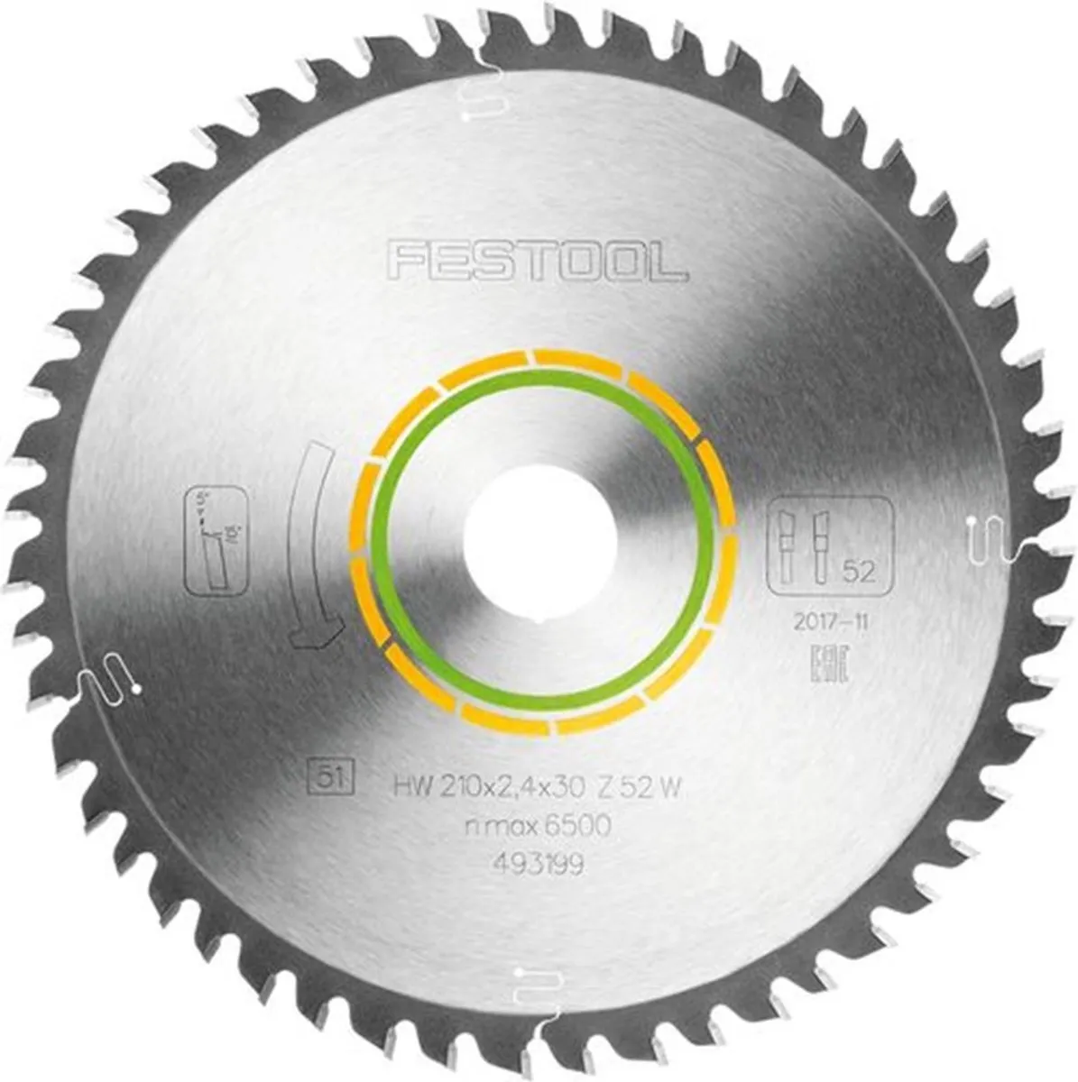 Festool Cirkelzaagblad Wood Fine Cut 52T Ø210mm - Asgat 30mm