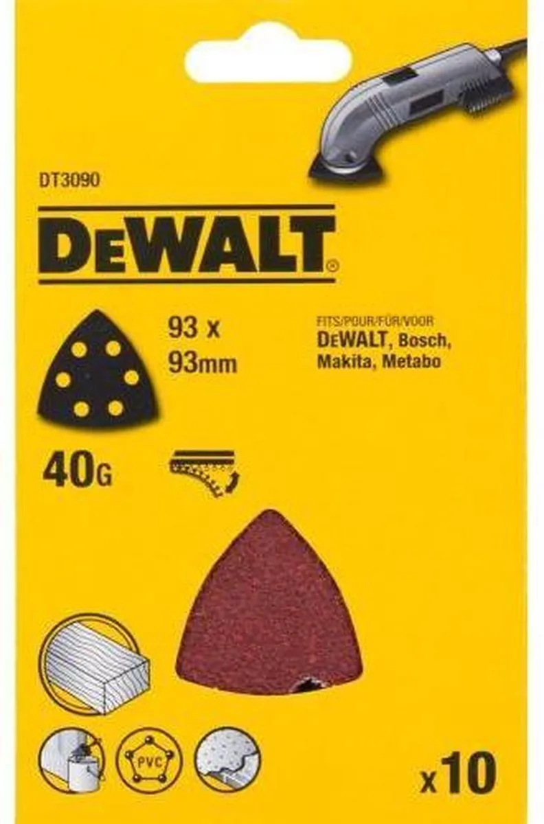 DeWalt DT3090 Deltaschuurpapier - 10 Stuks