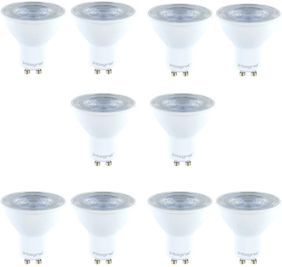 Integral GU10 LED Spot 3,6W 2700K 400lm Dimbare - 10 Stuks