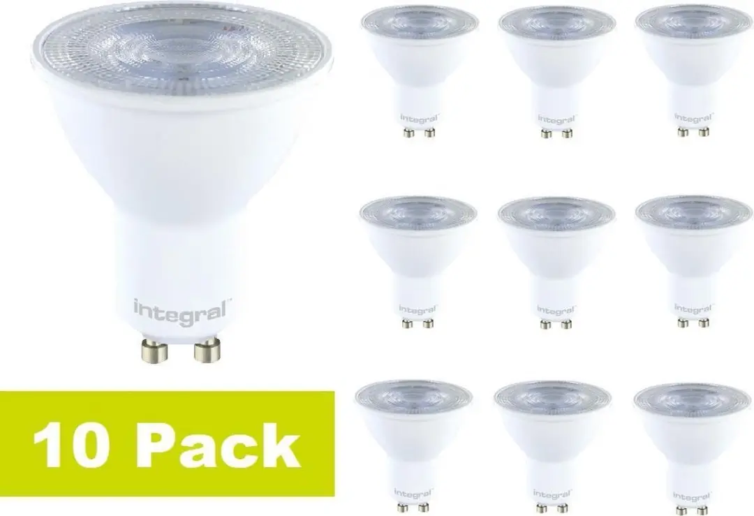Integral GU10 LED Spot 3,6W 2700K 400lm Dimbare - 10 Stuks