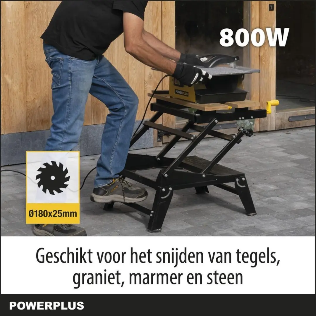 Powerplus POWX2300 Tegelsnijder 800W - Ø180mm Geel