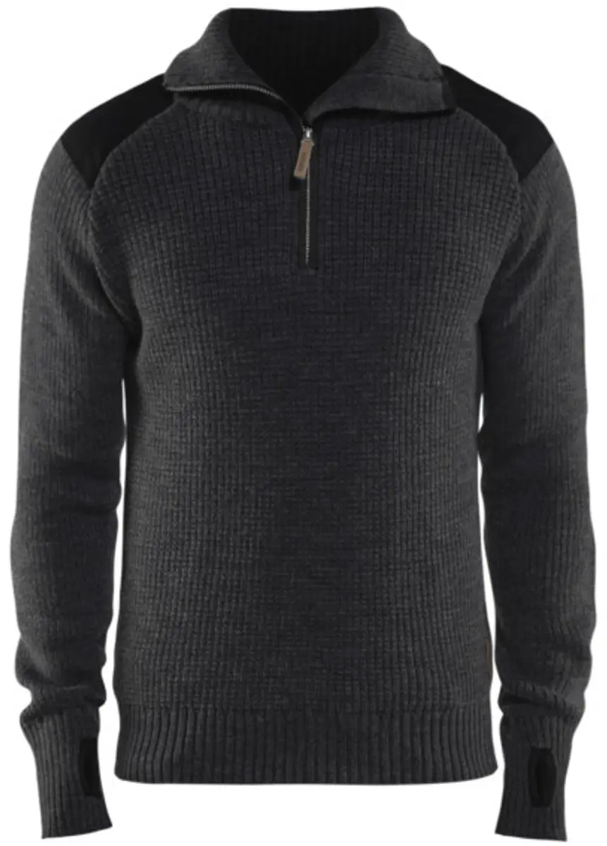 Blåkläder Wollen Sweater 4630-1071 - 4XL - Donkergrijs/Zwart