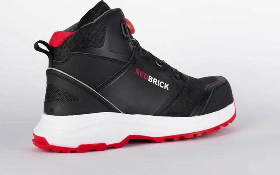 Redbrick Pulse Speed Lace Hoog S3 ESD - Zwart/Rood 41