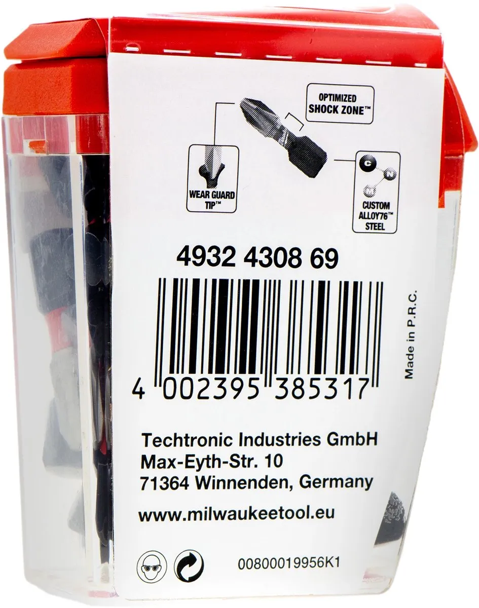 Milwaukee Shockwave Impact Duty PZ3 Schroefbits 25mm - 25 Stuks - afbeelding 6 van 6