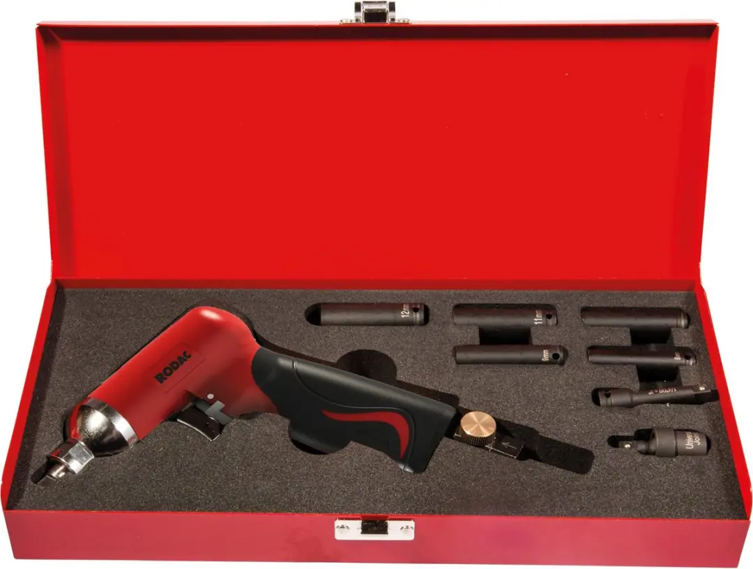 RODAC RC630BC Pneumatische Slagmoersleutel 40Nm - 9-delig Rood/Zwart