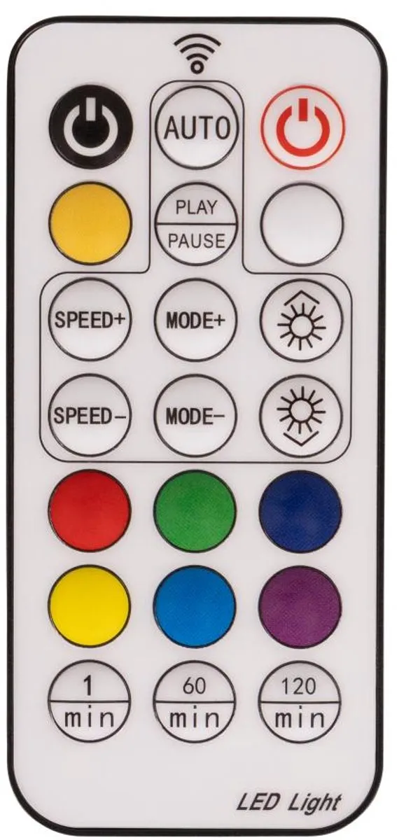 Lucide PINO Oplaadbare Tafellamp - 1x1W RGB IP65 - Wit