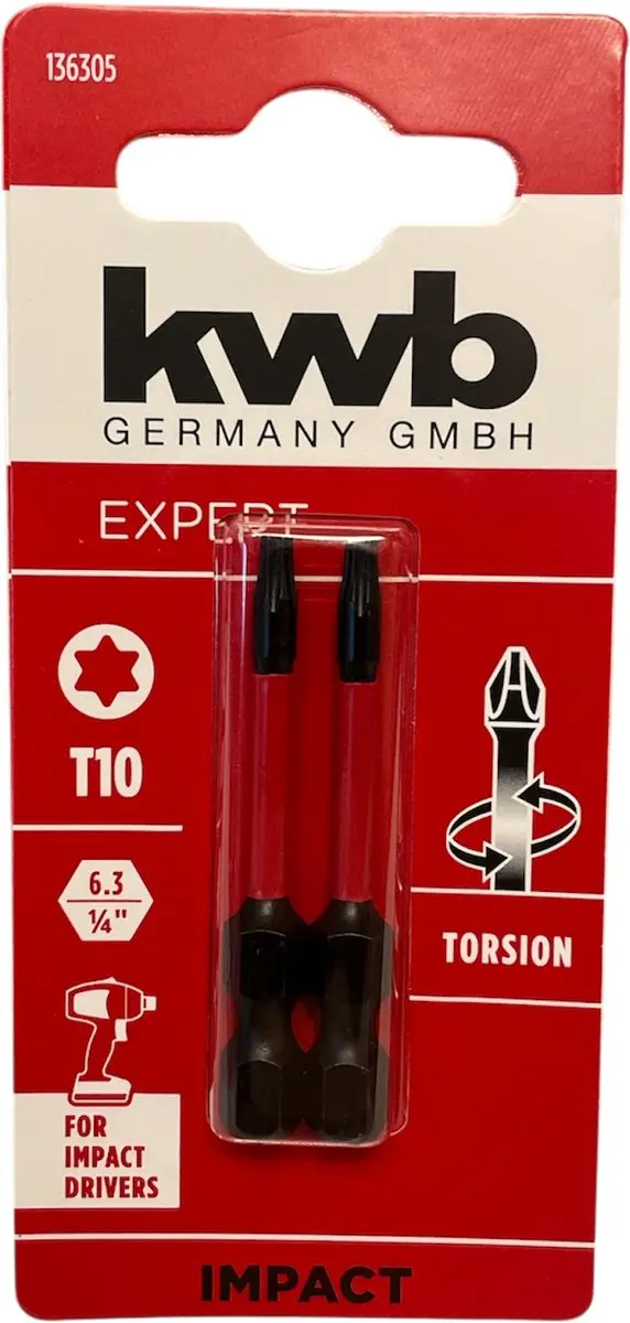 KWB 2 Bitjes Torsion 50mm T10
