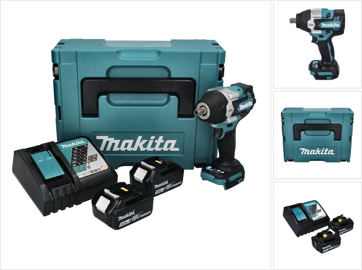Makita DTW701RTJ Slagmoersleutel - 700 Nm - 2x 5.0Ah Accu