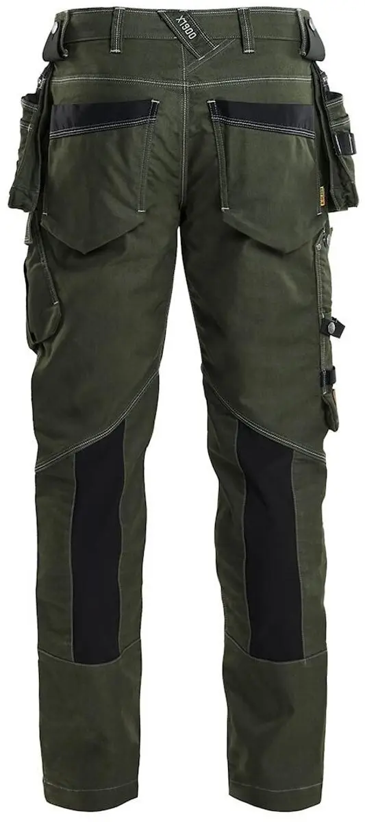 Blåkläder Werkbroek X1900 Denim Stretch - Maat 156 - Donker herfstgroen/Zwart