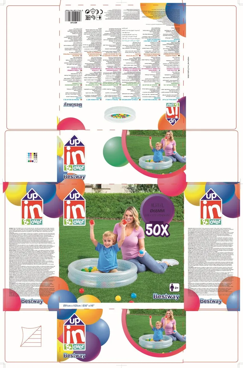 Bestway Zwembad D91x20cm - 50 Ballen - 2 Ring - afbeelding 6 van 6