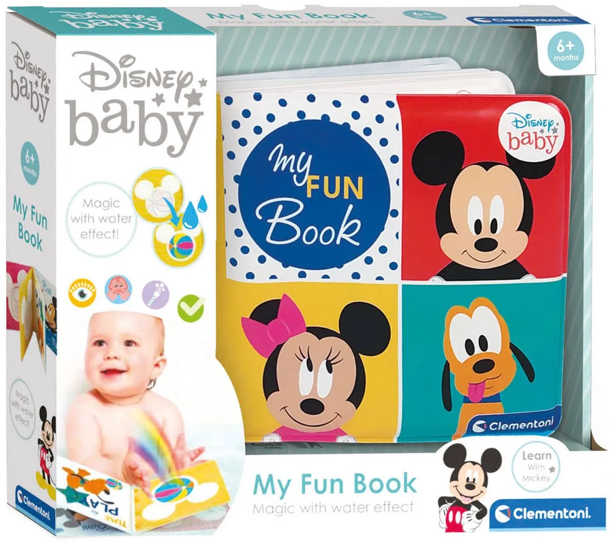 Clementoni - Disney baby boek - My Fun Book - Met magisch water effect - vanaf 6 maanden
