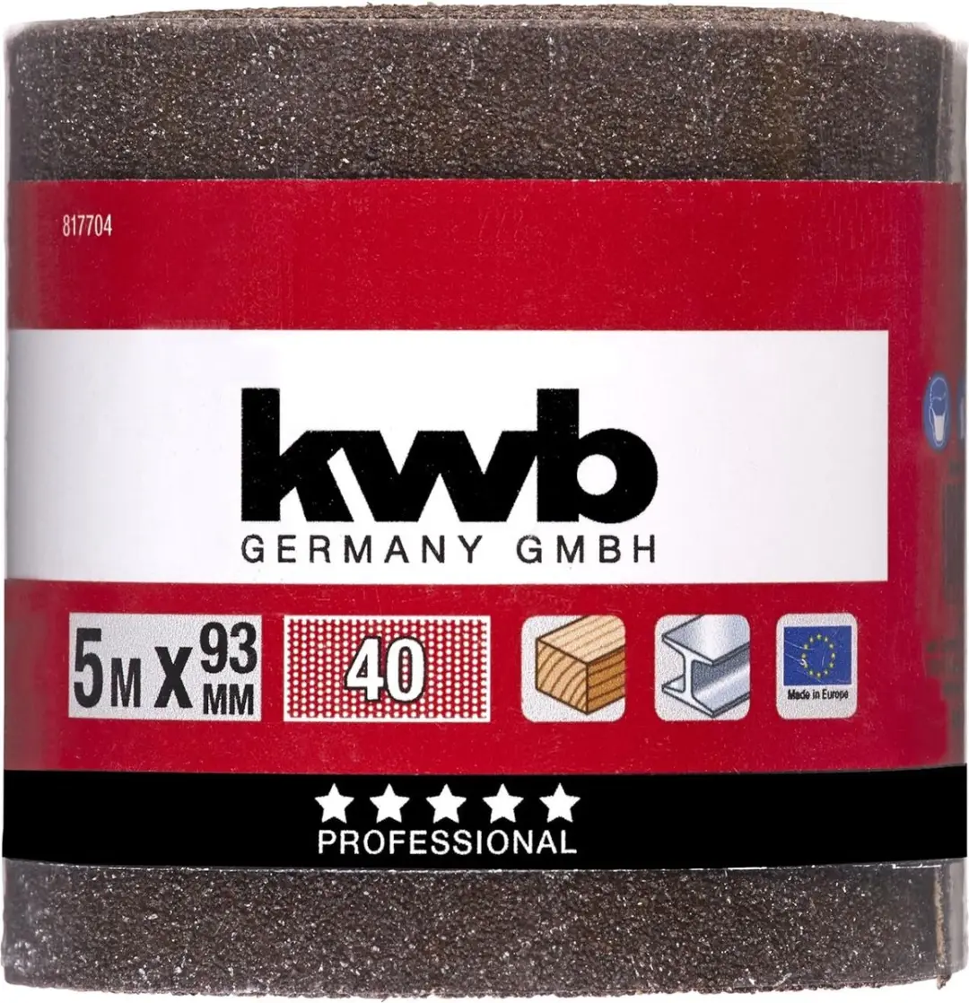 KWB Schuurpapierrol K-40 93mm x 5m - Korund Metaal/Hout